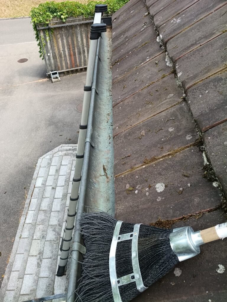 Dachrinnen Laub Ablagerungen befreit